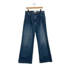 Nili Lotan Flora Wide Leg High Rise Jeans Size 30